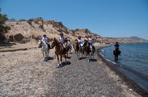 Premium Secluded Black Beach Horseback Riding Tour in Santorini
