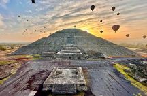 Balloon flight Teotihuacan, Breakfast in a cave Pick up in CDMX