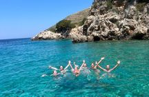 Blue Gem Cave and Grama Bay Speedboat Tour from Vlore