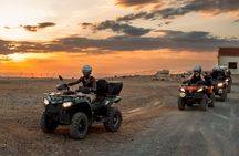 Crete: Sunset Quad Safari with Cave, Beach & Olive Oil Tasting