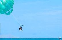 Parasailing above Turquoise Ocean Waters in Montego Bay 