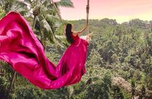 Ubud Jungle Swing and Water Rafting with Lunch Transport