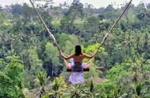 Ubud Jungle Swing and Water Rafting with Lunch Transport