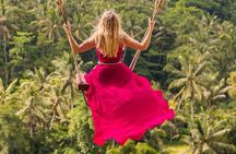 Ubud Jungle Swing and Water Rafting with Lunch Transport