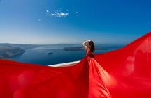 Embark on a Flying Dress Photoshoot in Santorini