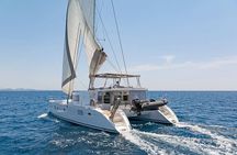 Heraklion: Sunset Dia Catamaran Cruise by Top-100 Greek Chef