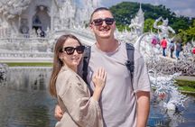 Chiang Rai White Blue Red Temples with Hot Spring from Chaing Mai
