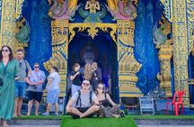 Chiang Rai White Blue Red Temples with Hot Spring from Chaing Mai