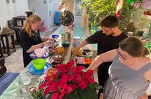 Elaboration of tortillas by hand following the Mexican tradition 