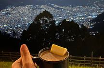 Medellín: Sunset at 2 viewpoints with bonfire, music, and snacks
