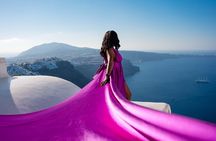 Santorini Flying Dress Private Luxury Tour Experience & Pick up