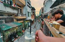 Hanoi street food walking and train street visit 
