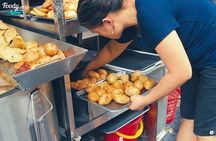 Hanoi street food walking and train street visit 