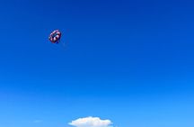 Parasailing above Turquoise Ocean Waters in Montego Bay 