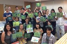 Paint and wine experience: Shibuya enjoying seasonal Japanese culture