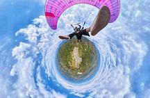Unique experience flying paragliding
