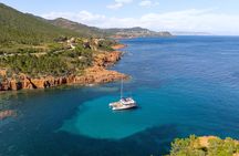 Afternoon Relaxing in Catamaran in the Esterel Saint Raphael