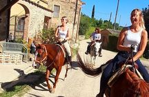 Horseback riding in the Tuscan countryside from Florence