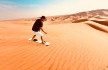 Dubai Morning Desert Safari Red Dune Camel Falcon & Sandboarding