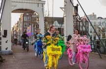 Explore Amsterdam canals on iconic Flower Bikes