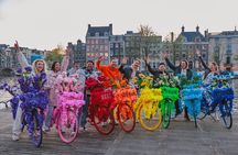 Explore Amsterdam canals on iconic Flower Bikes