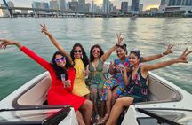 19 Ft boat tour around the Miami Bay, 2 or 4 hours, 6 people