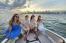 19 Ft boat tour around the Miami Bay, 2 or 4 hours, 6 people