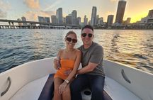 19 Ft boat tour around the Miami Bay, 2 or 4 hours, 6 people