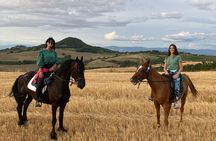 Horseback riding in the hills of Montepulciano in Tuscany