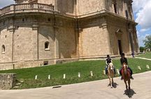 Horseback riding through the vineyards in Montepulciano Tuscany