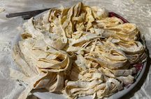 Traditional bolognese pasta making with a meal
