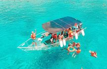 Transparent Boat Tour in Cozumel Reefs