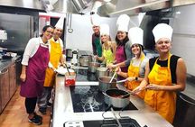Cooking class with fresh pasta, meat and tastings of 4 wines