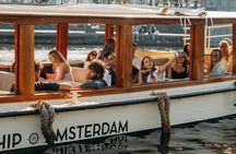 Amsterdam: Saloon Boat Cruise + Unlimited Drinks & Bite option