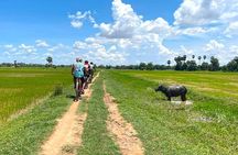 Bike the Siem Reap Countryside at Twilight with Sunset Drink