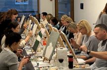 Art and Wine Sip and Paint Party in an Art Studio in Riga