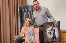 Art and Wine Sip and Paint Party in an Art Studio in Riga
