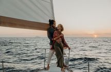 Santorini Morning or Sunset Romance Private Sailing Volcano Tour