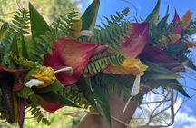 Hawaiian Floral Crown Weaving in Hilo