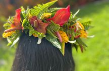 Hawaiian Floral Crown Weaving in Hilo