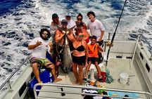 Kona Hawaii Fishing/Snorkel Large Group Private Charter on OE II