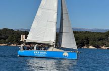 Golf Juan Sunset Sailing Cruise with aperitif at the Island