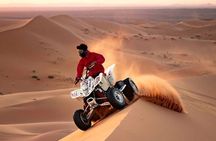 60 Min Quad Biking Tour In Dubai With Camel Ride & Sand Boarding 