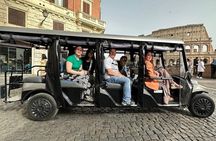 Private 3h Rome Golf Cart Tour + Pick-Up & Rooftop Reservation