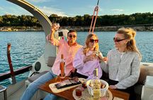 Golf Juan Sunset Sailing Cruise with aperitif at the Island