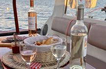 Golf Juan Sunset Sailing Cruise with aperitif at the Island