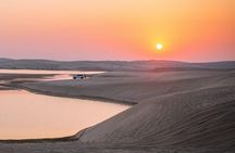 Sunset & sunrise Desert Safari with Sandboarding and Camel Ride