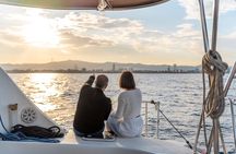 Sunset sailing in Barcelona with wine and tapa