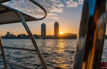 Sunset sailing in Barcelona with wine and tapa