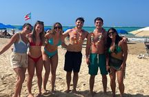 Coquito Drink and Salsa Beach Class